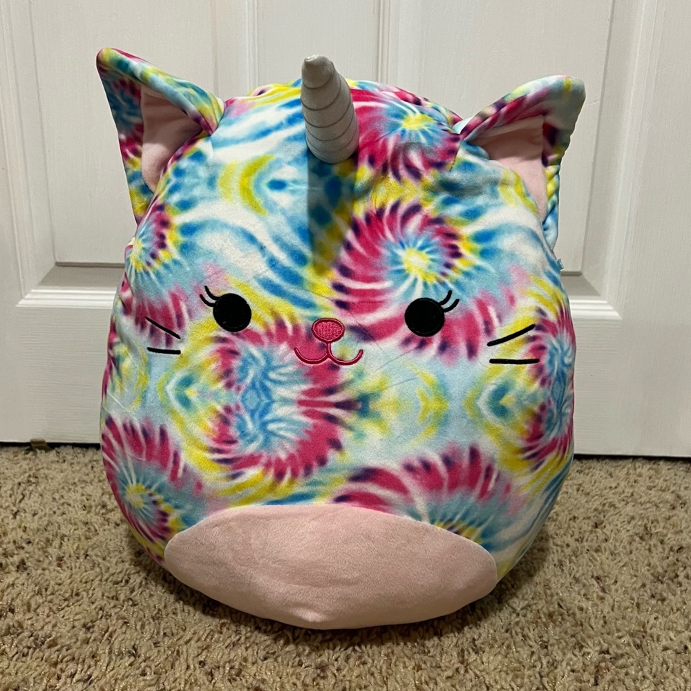 💗 Squishmallow‎ - 14” Colorful Tie-Dye Unicorn
